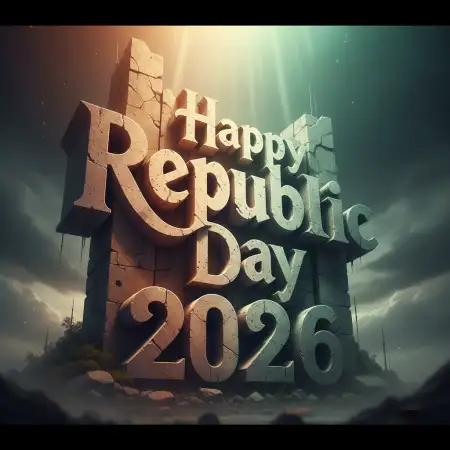Happy Republic Day 2026 Typography Design - Free Happy Republic Day Download