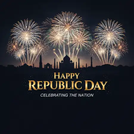 Happy Republic Day Banner Calligraphy Font - Free Happy Republic Day Download