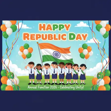 Happy Republic Day Banner Design For School Function 26 January - Free Happy Republic Day Download