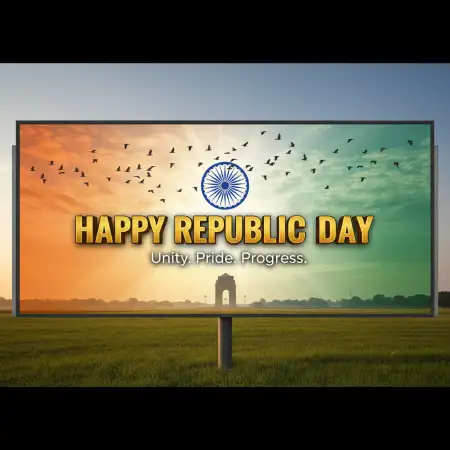 Happy Republic Day Banner Hoarding Design - Free Happy Republic Day Download