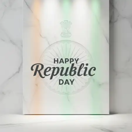 Happy Republic Day Wishes Minimal Design - Free Republic Day Wishes Download