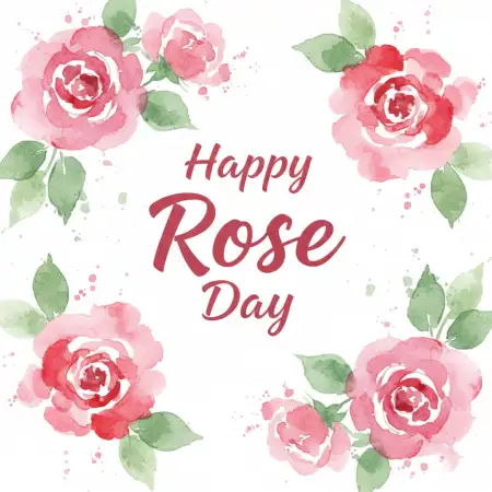 Happy Rose Day Rose Illustration - Free Happy Rose Day Wishes Download