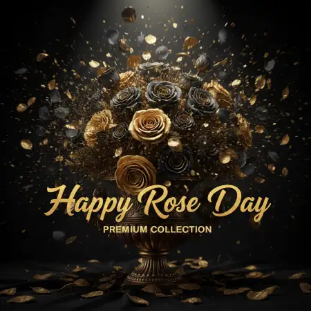 Happy Rose Day Stylish Poster - Free Happy Rose Day Wishes Download