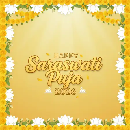 Free Happy Saraswati Puja 2026 Facebook Post Background Download