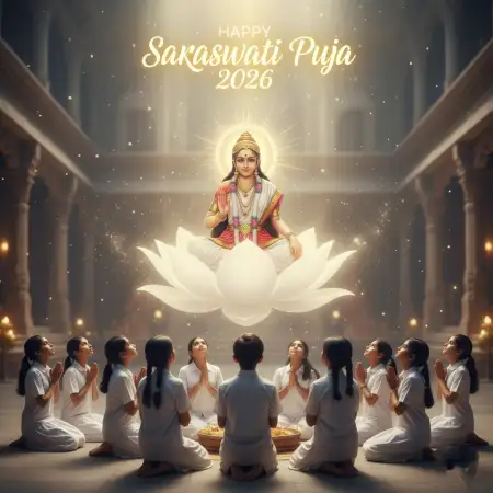 Free Happy Saraswati Puja 2026 Google Images Background Download