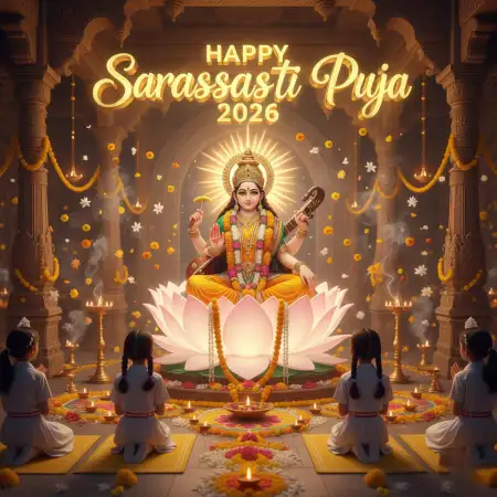 Free Happy Saraswati Puja 2026 Hd Images Background Download