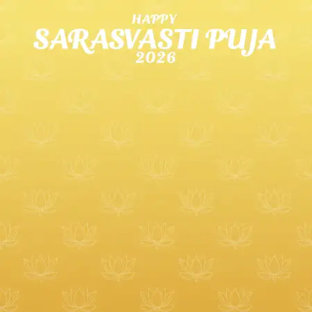 Free Happy Saraswati Puja 2026 Minimalist Design Background Download