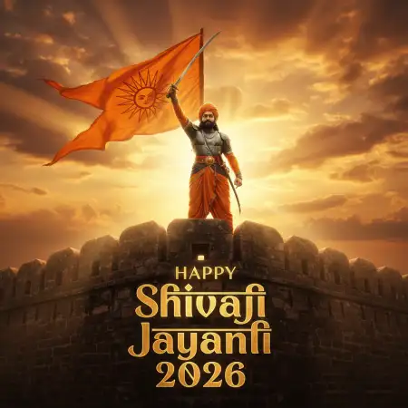 Free Happy Shivaji Jayanti 2026 Marathi Banner Background Download