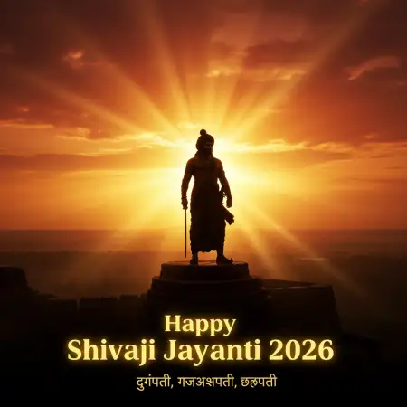 Free Happy Shivaji Jayanti 2026 Minimal Poster Design Background Download