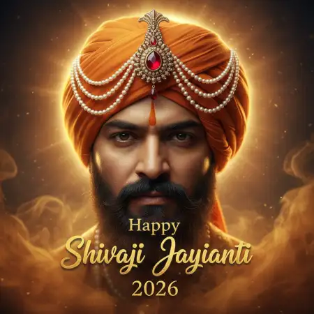 Free Happy Shivaji Jayanti 2026 Modern Poster Template Background Download