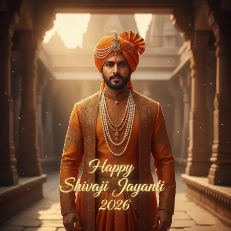 happy shivaji jayanti 2026 royal look poster