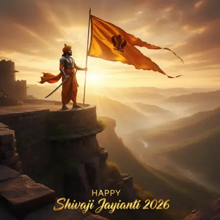 Free Happy Shivaji Jayanti 2026 Saffron Flag Background Background Download