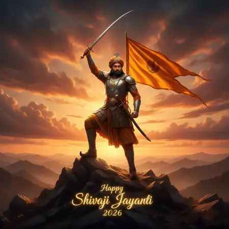 Free Happy Shivaji Jayanti 2026 Shayari Background Download