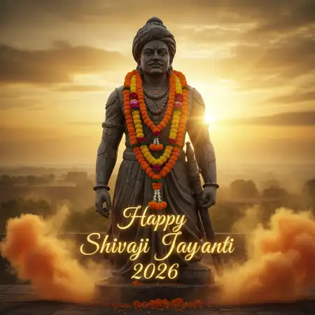 happy shivaji jayanti 2026 stylish font text