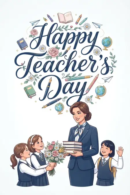 Free Happy Teachers Day Cards For Social Media Image Download