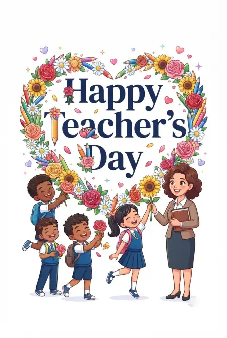 Free Happy Teachers Day Flower Images Image Download