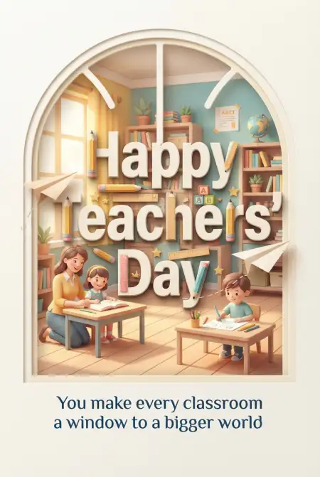 Free Happy Teachers Day Greeting Card For Instagram Image Download