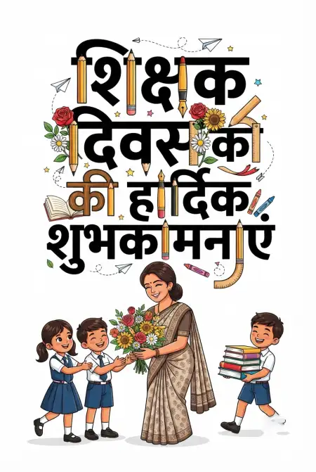 Happy Teachers Day Greeting Card In Hindi - Free Teachers Day Wishes In Hindi Download