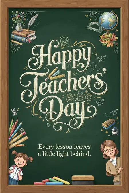 Free Happy Teachers Day Greeting Card Image Download