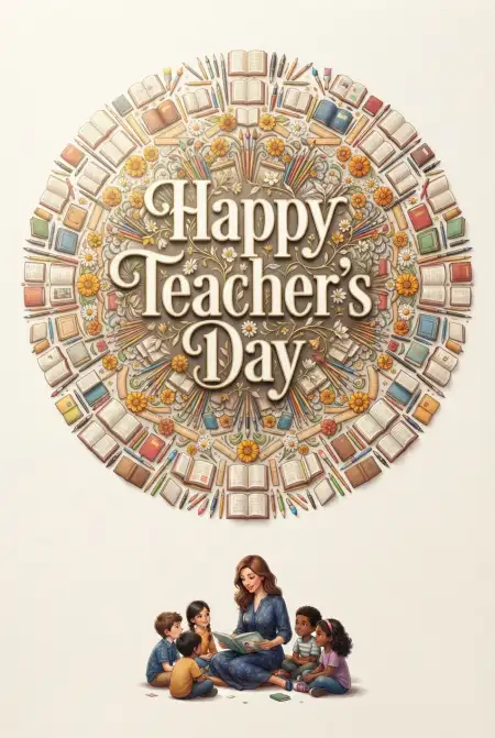 Free Happy Teachers Day Thank You Card Image Download