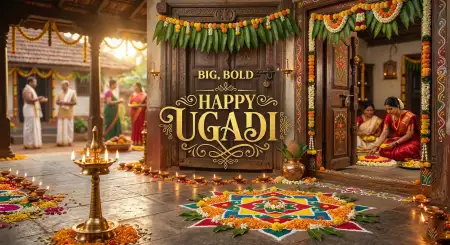 Free Happy Ugadi Festival Banner Background Image Download