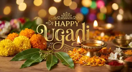 Free Happy Ugadi Wishes 2026 Background Image Download