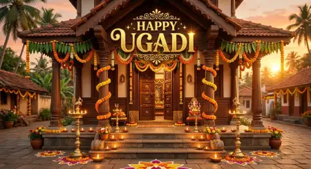 Free Happy Ugadi Wishes In Hindi Background Image Download