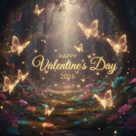 Happy Valentines Day 2026 Romantic Illustration - Free Happy Valentines Day 2026 Download