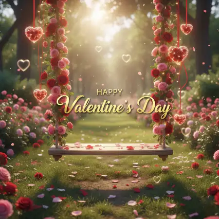 Happy Valentines Day Ai Generated Luxury Romantic Background - Free Valentine Day Background Download
