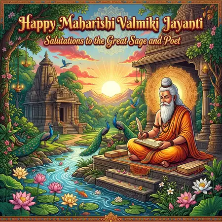 happy valmiki jayanti 2026 beautiful greeting for instagram