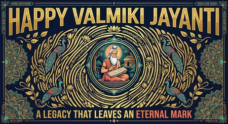 happy valmiki jayanti 2026 luxury golden theme poster