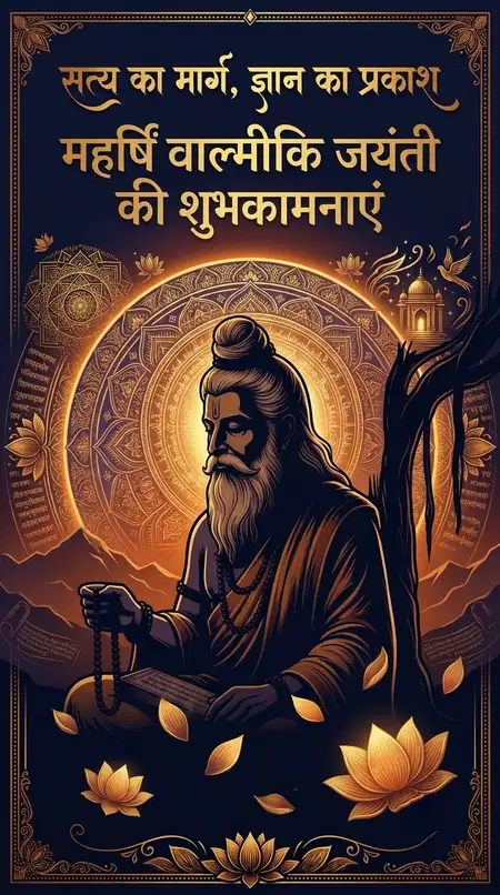 happy valmiki jayanti 2026 unique devotional poster