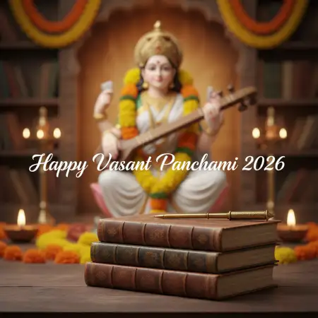 Happy Vasant Panchami 2026 Devotional Poster - Free Happy Vasant Panchami 2026 Download