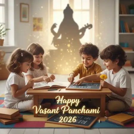 Happy Vasant Panchami 2026 School Poster - Free Happy Vasant Panchami 2026 Download