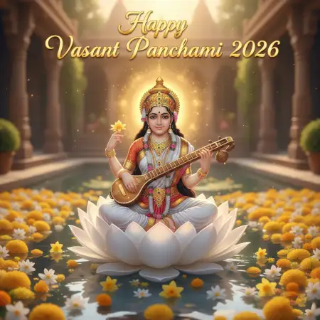 Happy Vasant Panchami 2026 Traditional Background - Free Happy Vasant Panchami 2026 Download