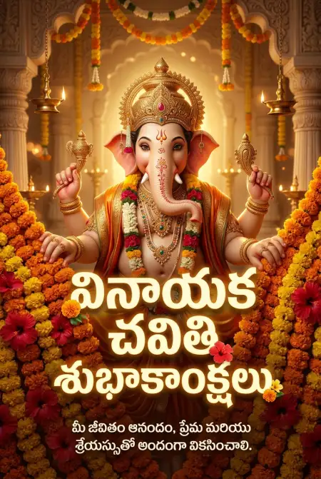 happy vinayaka chavithi instagram wishes telugu - Ganesh