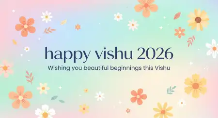 Happy Vishu 2026 Wishes Banner For Website - Free Happy Vishu 2026 Wishes Download