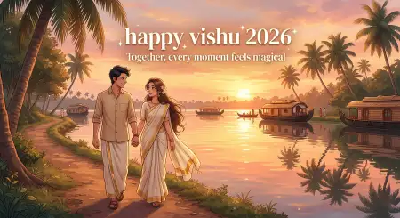 Happy Vishu 2026 Wishes For Husband And Wife - Free Happy Vishu 2026 Wishes Download