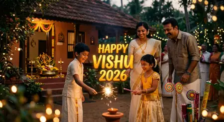 Happy Vishu 2026 Wishes Malayalam Status Video Ideas - Free Happy Vishu 2026 Wishes Download