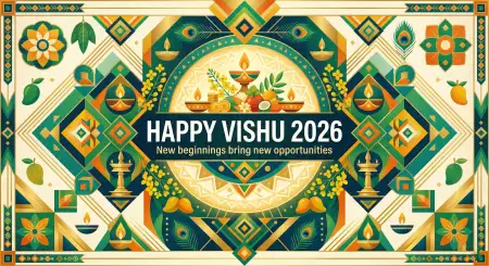 Happy Vishu 2026 Wishes Premium Poster Templates - Free Happy Vishu 2026 Wishes Download
