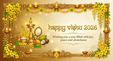 Happy Vishu 2026 Wishes Vector Images Download - Free Happy Vishu 2026 Wishes Download