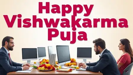 Happy Vishwakarma Puja Banners In Hindi - Free Banner Download