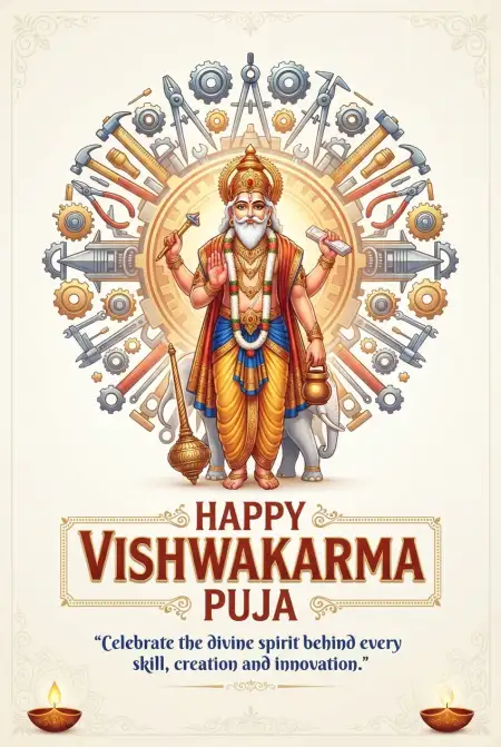 happy vishwakarma puja wishes 2026 with images - Happy Durga Puja