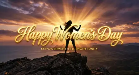 Happy Womens Day Wishes Empowerment Poster Design - Free Happy Womens Day Wishes Download