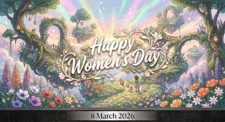 Happy Womens Day Wishes Floral Design Poster - Free Happy Womens Day Wishes Download
