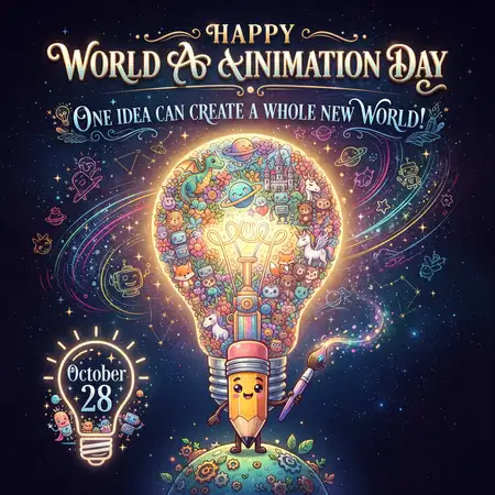 happy world animation day 2026 creative design - World Animation Day 2026
