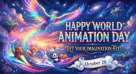 happy world animation day 2026 special greetings - World Animation Day 2026