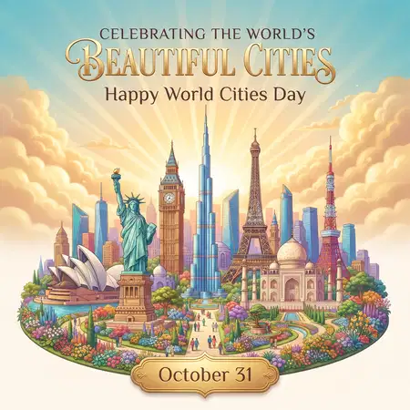 happy world cities day 2026 beautiful night cityscape