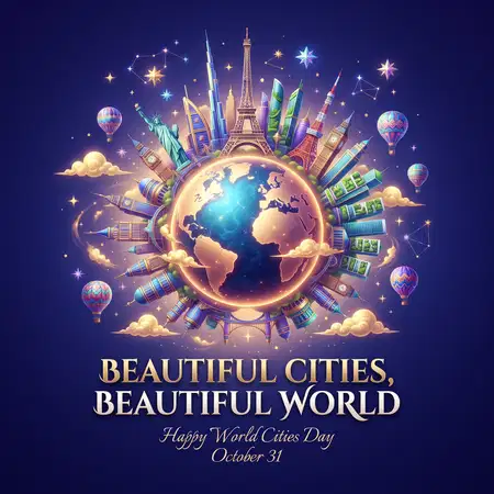 happy world cities day 2026 beautiful world skyline