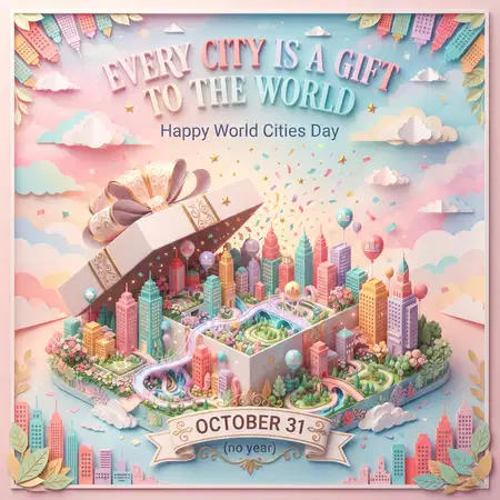 happy world cities day 2026 creative city greeting